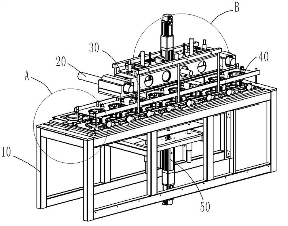 Automatic loading and unloading device for graphite boat sticking point