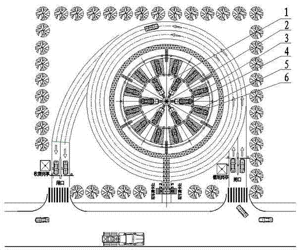 Novel translation type three-dimensional garage capable of lifting and rotating