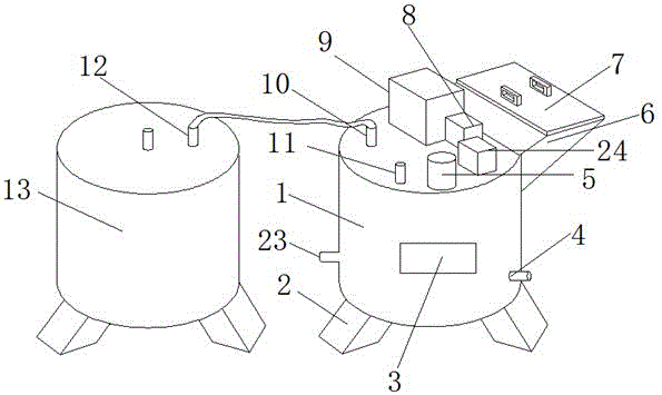 Animal waste fermentation tank