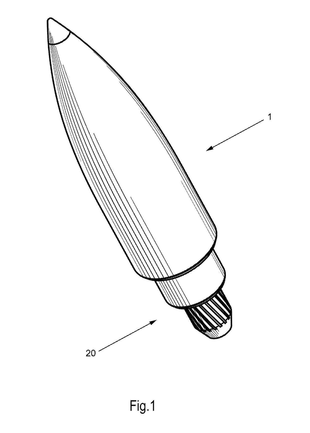 Projectile having increased velocity and aerodynamic performance