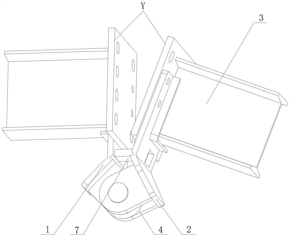 Butt joint device for achieving staggered layer folding of adjacent arch frames and arch frame splicing method