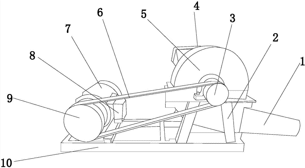 Novel bamboo powder crushing device