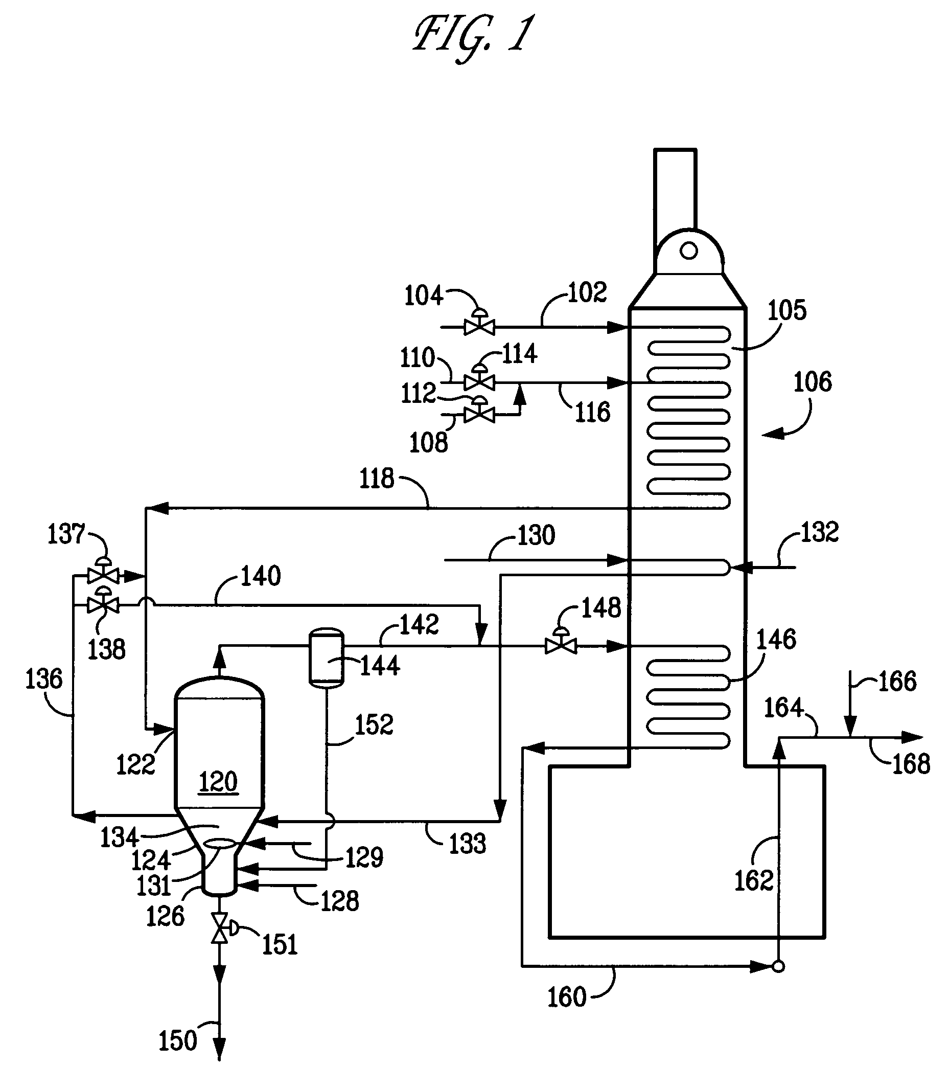 Process and apparatus for cracking hydrocarbon feedstock containing resid to improve vapor yield from vapor/liquid separation