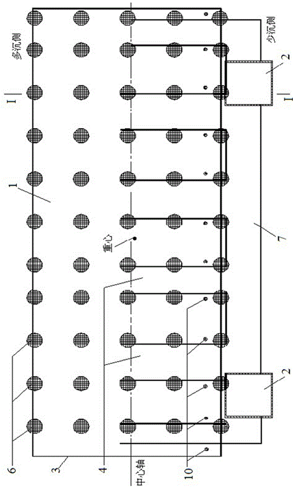 Method of rectifying inclination by drilling and cutting piles at intervals