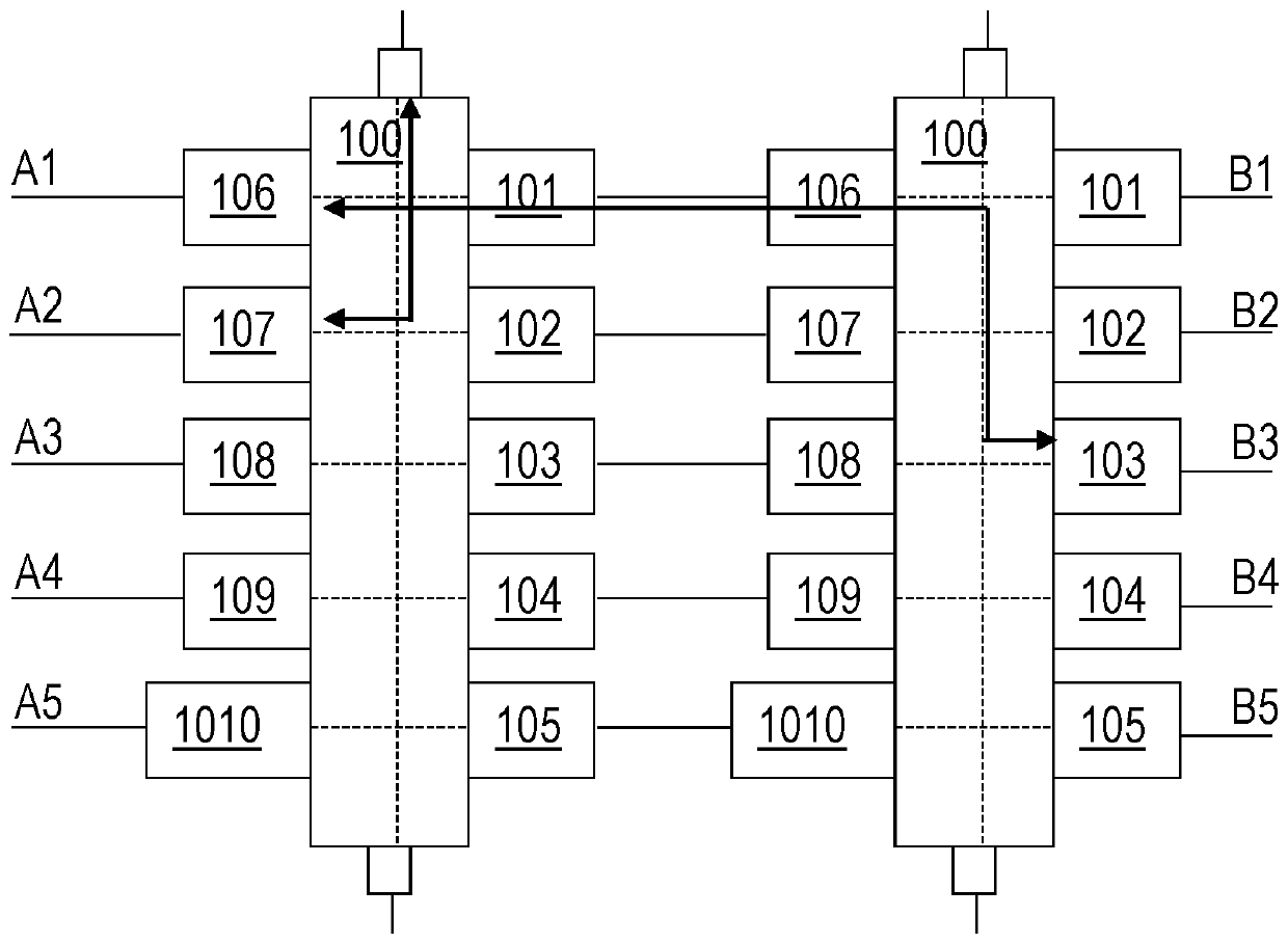 Network architecture, optical communication network and use of md-wss