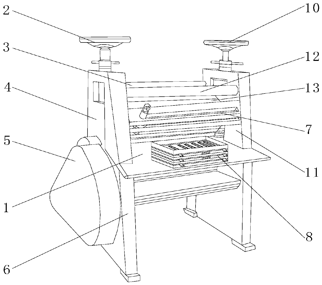 Press polishing device applied to production of textile fabric