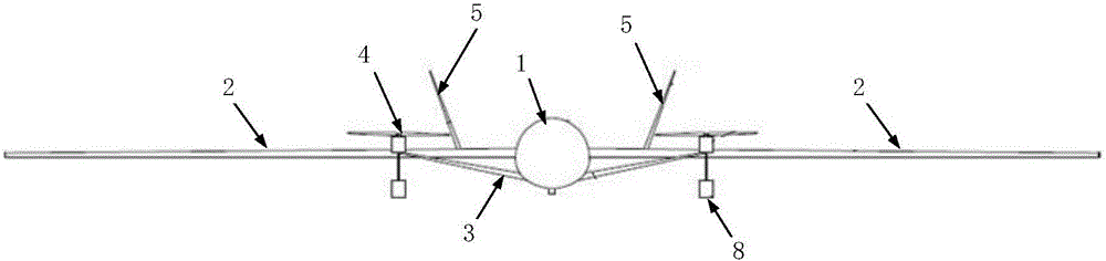 Tilting three-rotor wing long-endurance composite aircraft