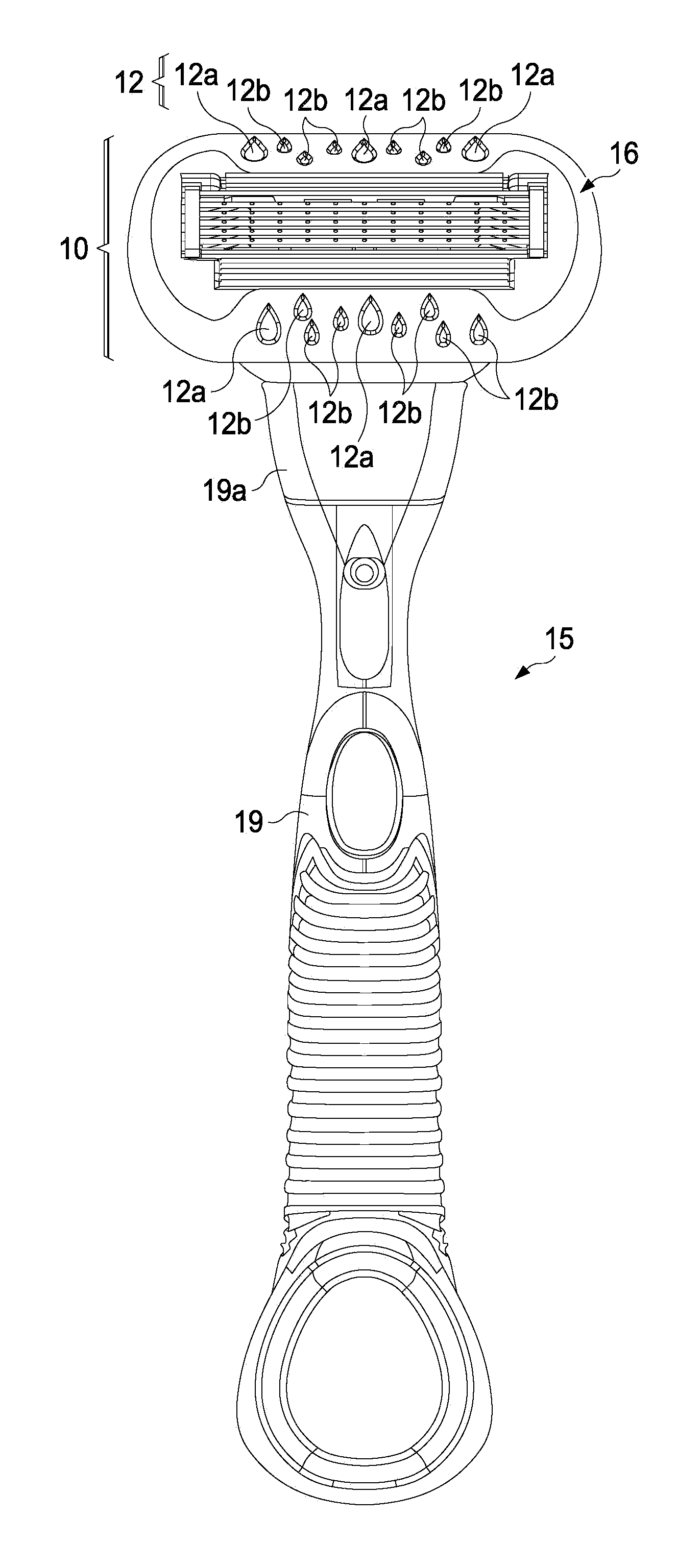 Razor cartridge components with indicia