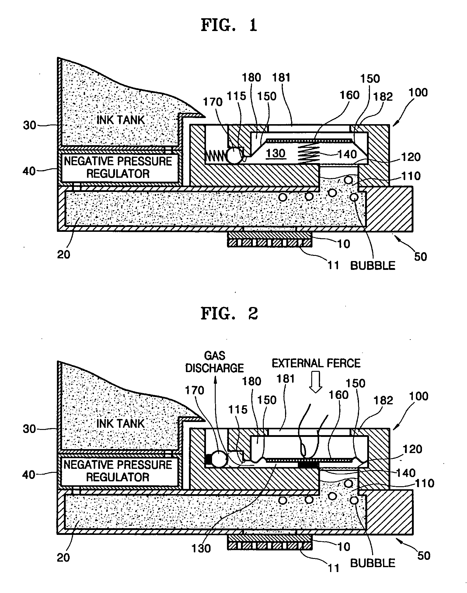 Gas purging unit and inkjet head having the same