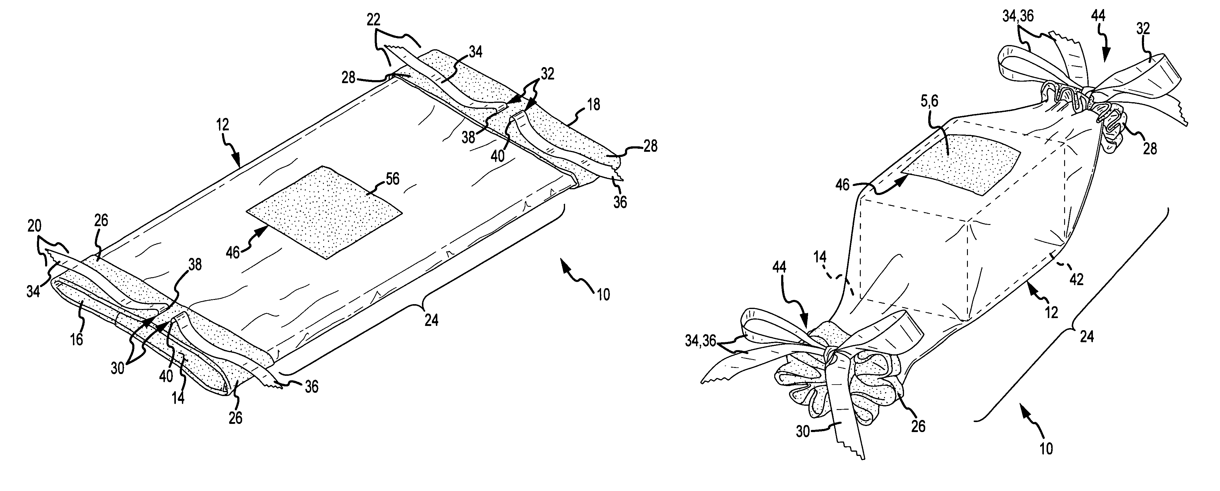 Adjustable-size reusable gift wrap and method