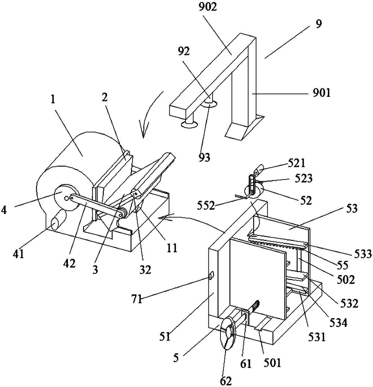 Novel creasing and cutting machine