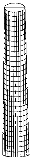 High tower tube bending degree detection method based on three-dimensional laser scanning