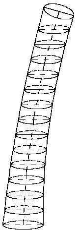 High tower tube bending degree detection method based on three-dimensional laser scanning