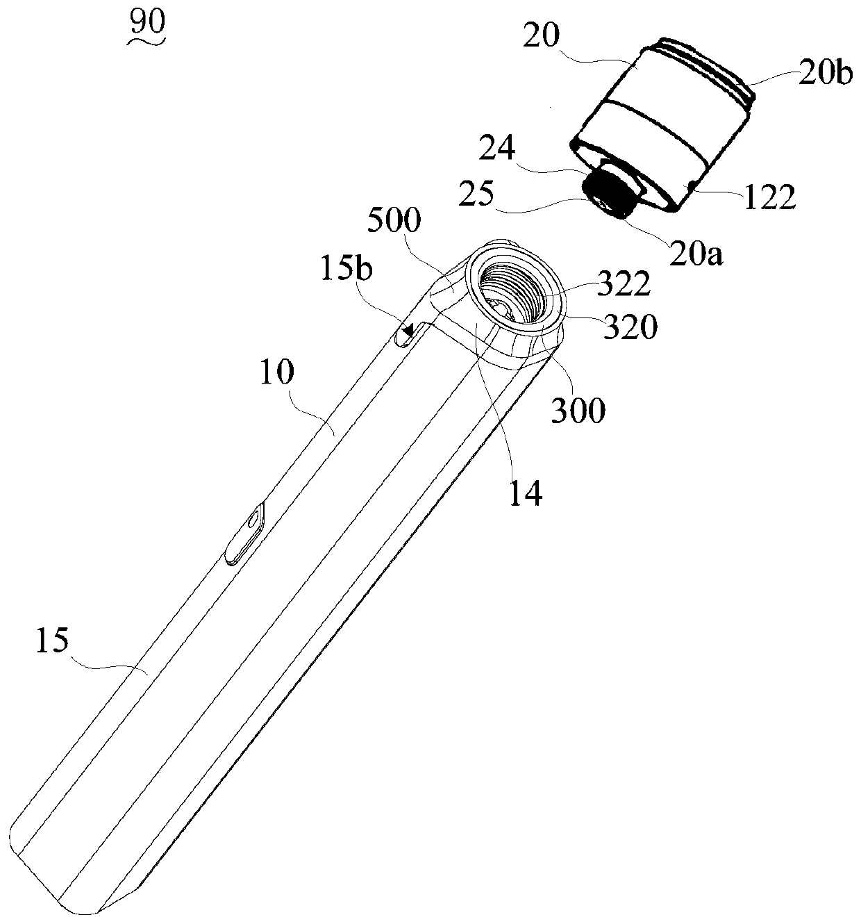 Main machine, adapter thereof and electronic cigarette