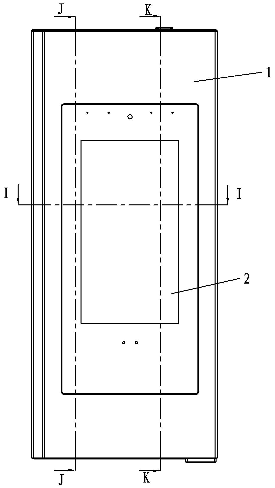 Display screen installation structure for household electrical appliance