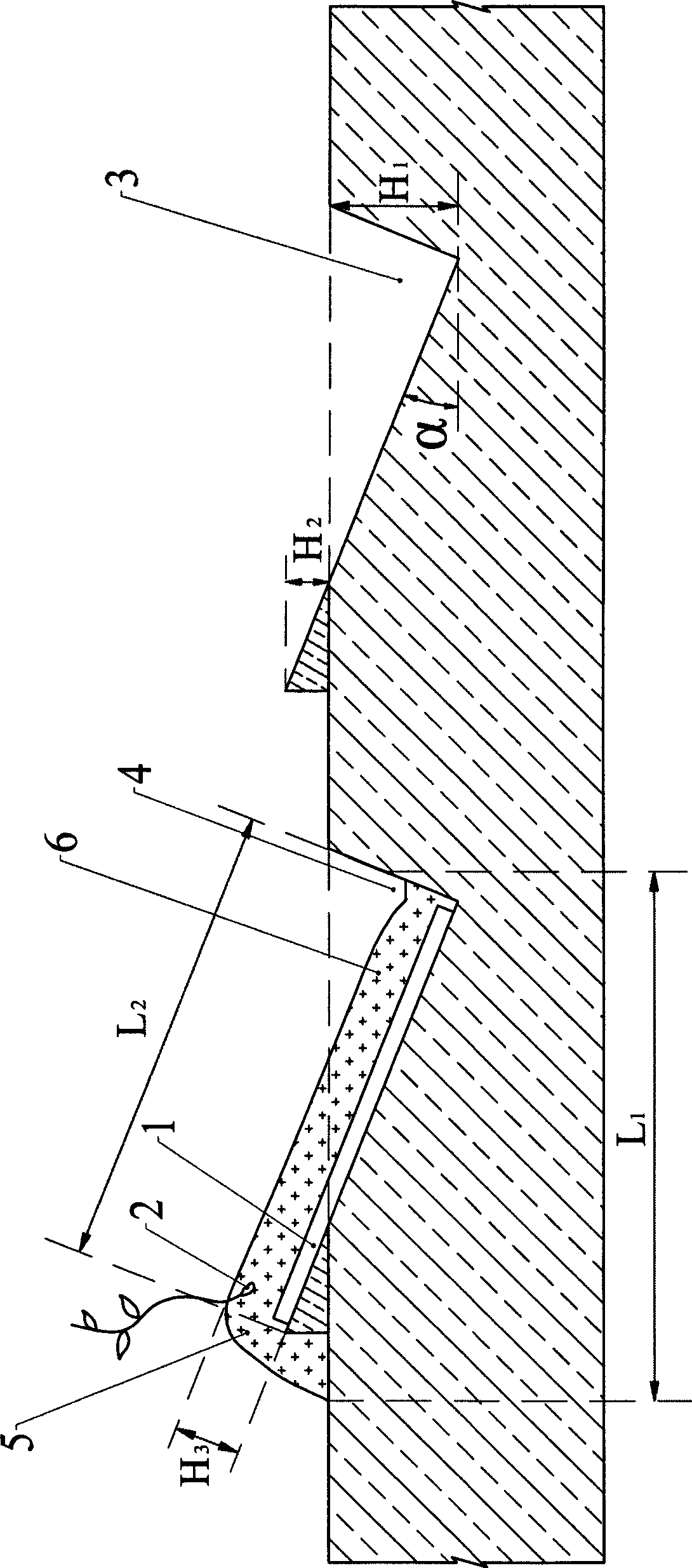 Method for directional tank shallow planting for Chinese yam