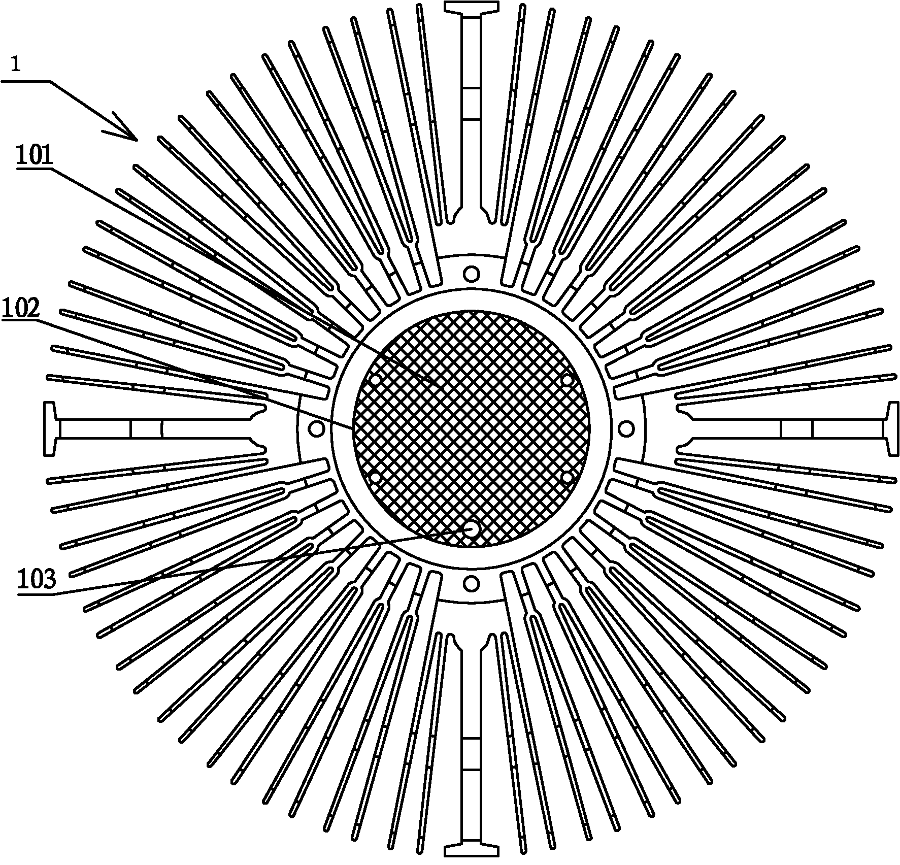 LED heat radiator and local nickel plating device and local nickel plating method thereof