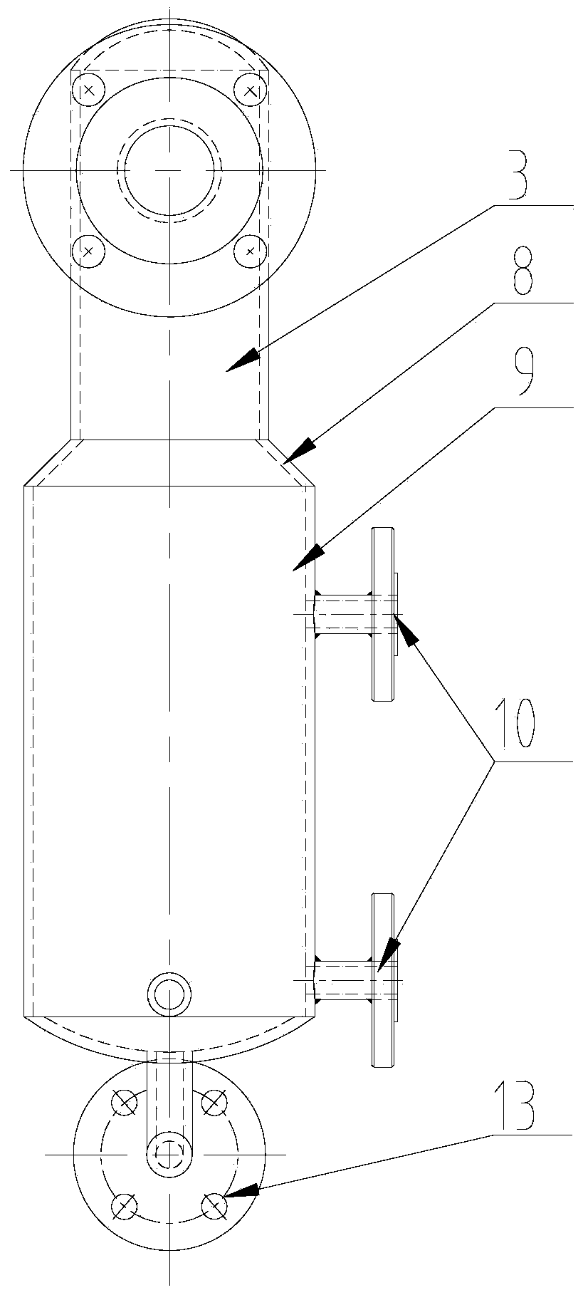 T-shaped steam-water separator