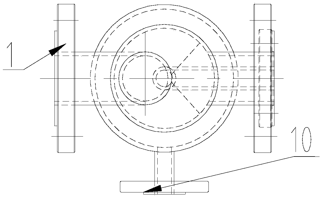 T-shaped steam-water separator