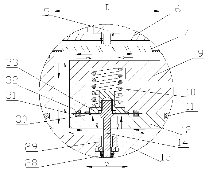 Piezoelectric-hydraulic control type dispensing device