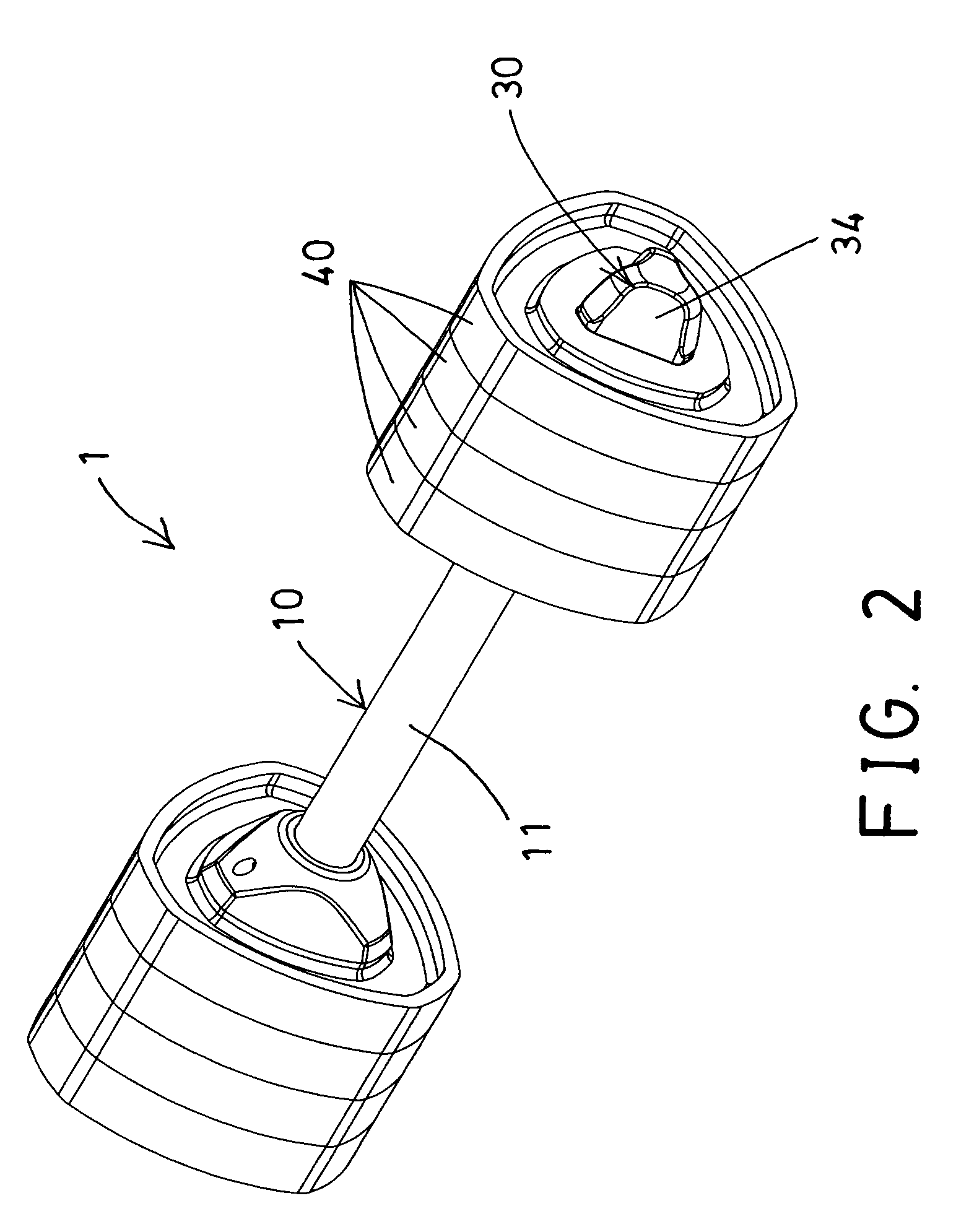 Adjustable dumbbell