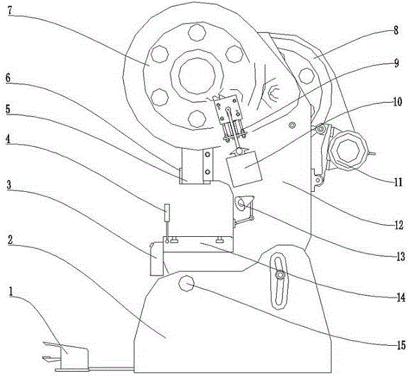 Punching machine with infrared alarming function