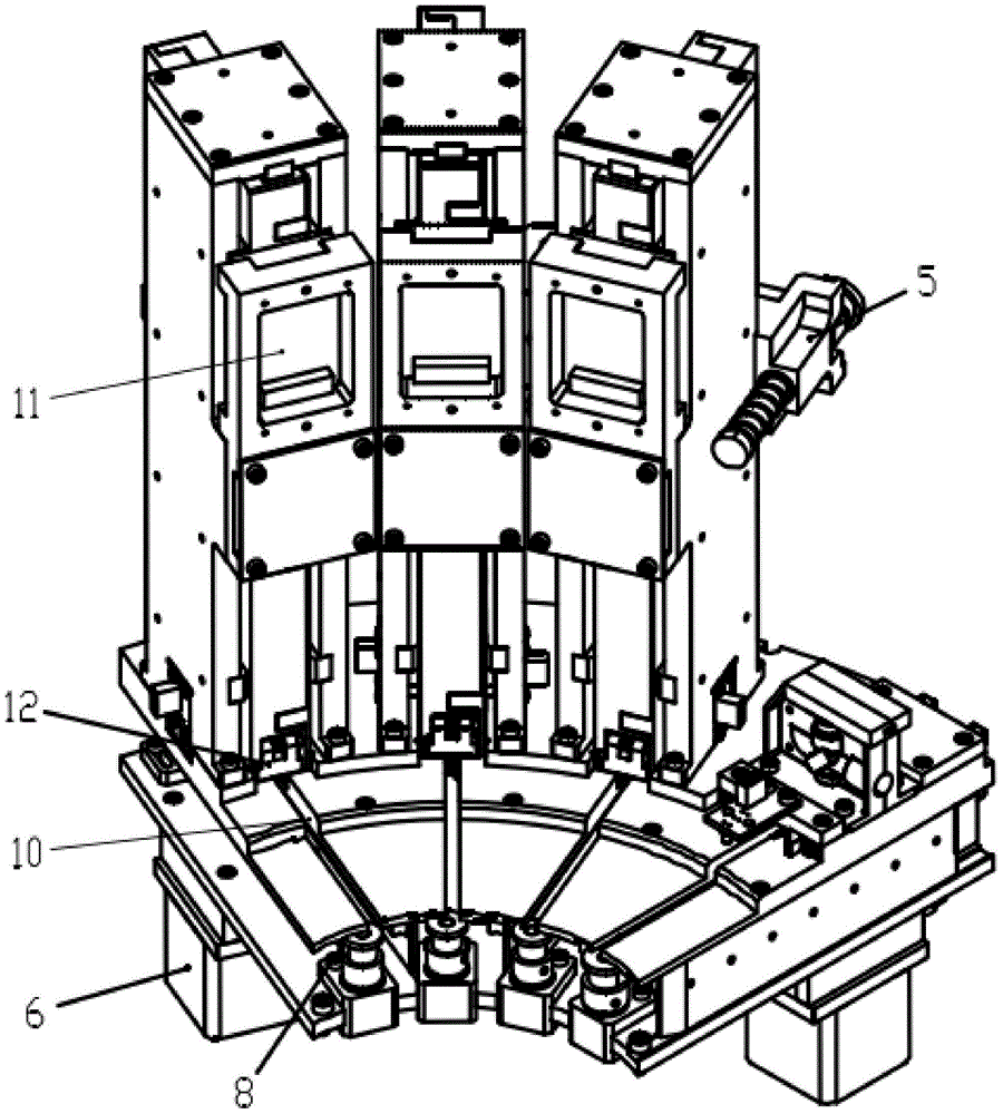 A reagent strip storage and automatic ejection device