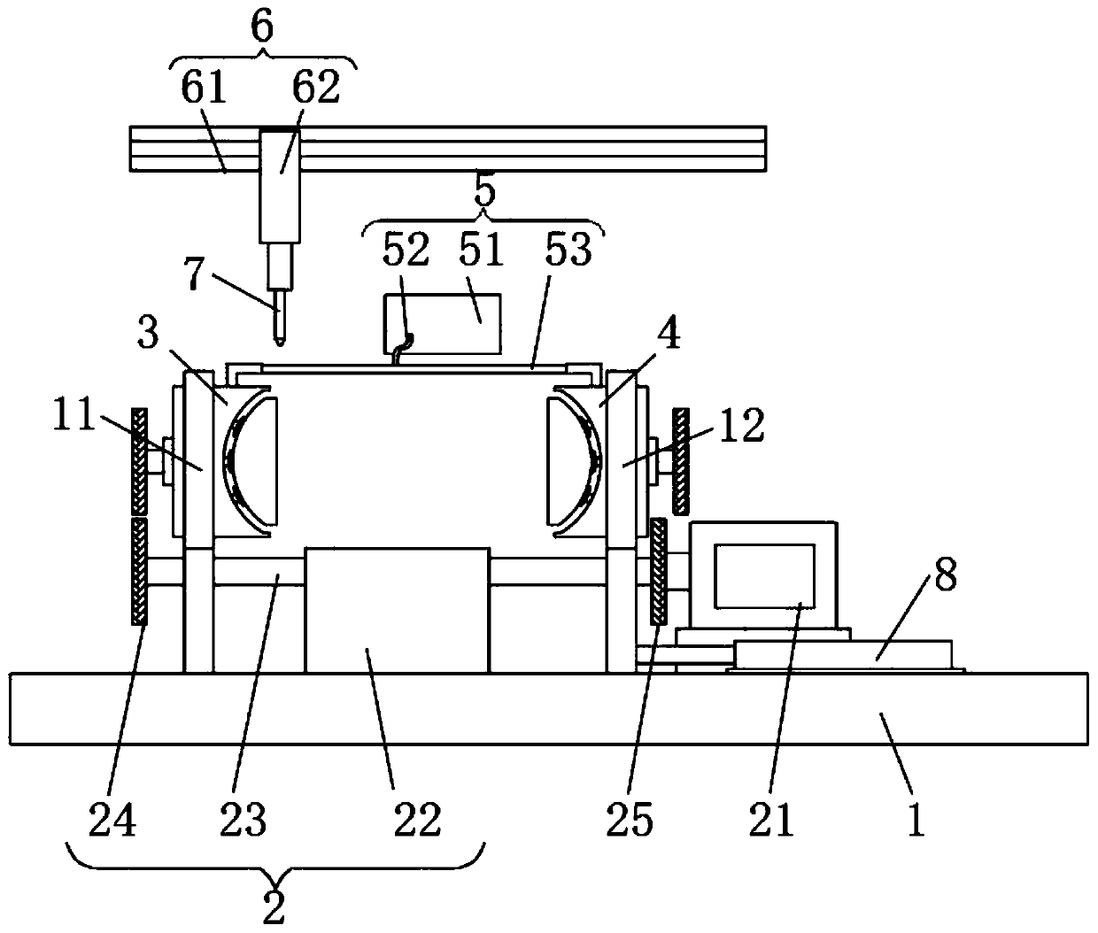 End cover auxiliary welding device for air cylinder machining