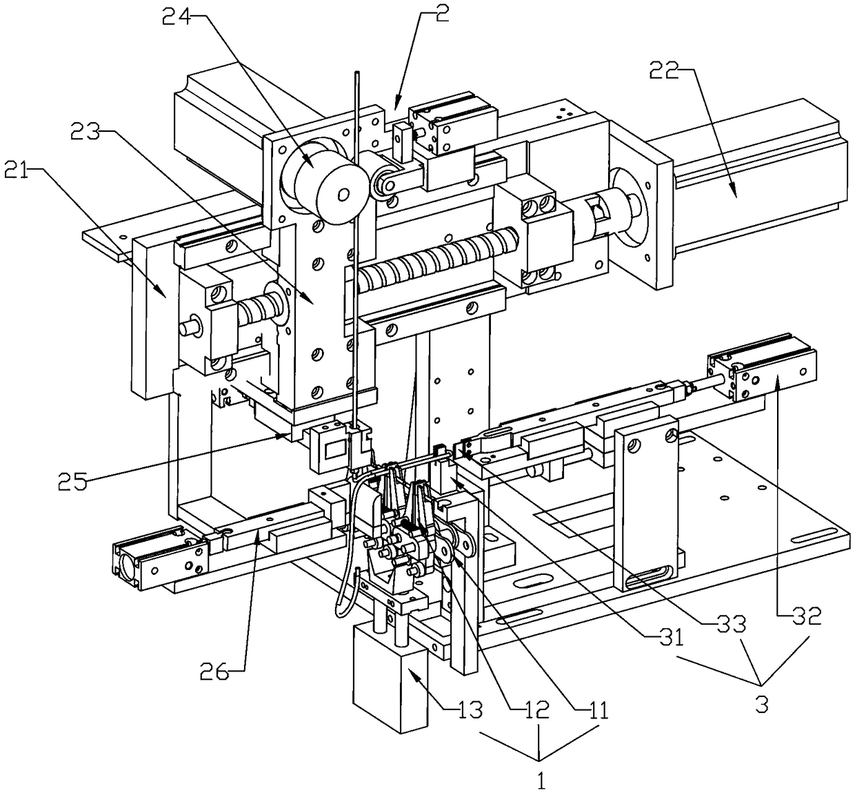 Automatic despooling and wire cutting device