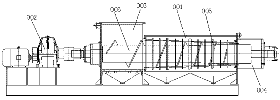 Variable-diameter single-screw-shaft dehydrating device