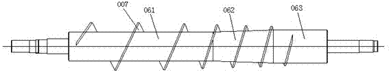 Variable-diameter single-screw-shaft dehydrating device