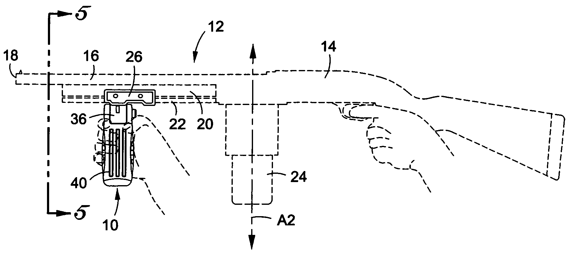 Articulating firearm fore grip