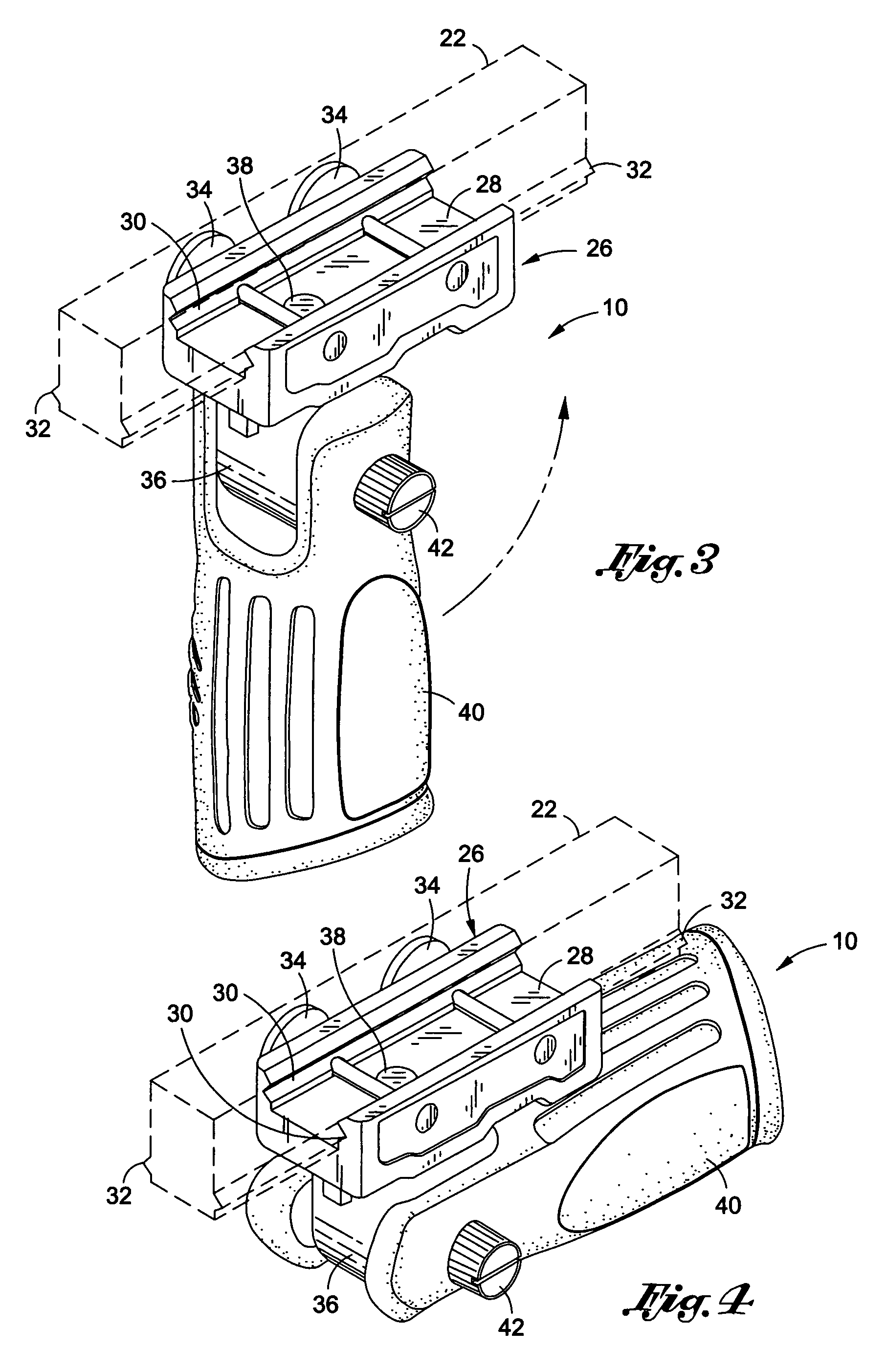 Articulating firearm fore grip