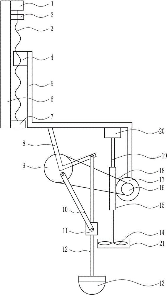 Stage lighting device capable of conveniently swinging, ascending and descending