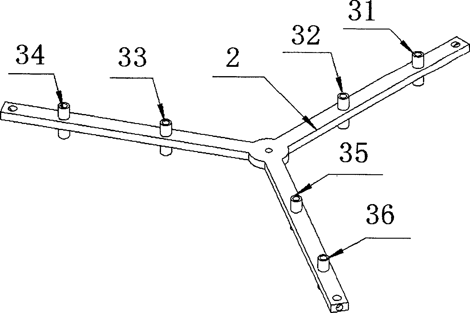 Strip linear large power microwave switch and producing method thereof