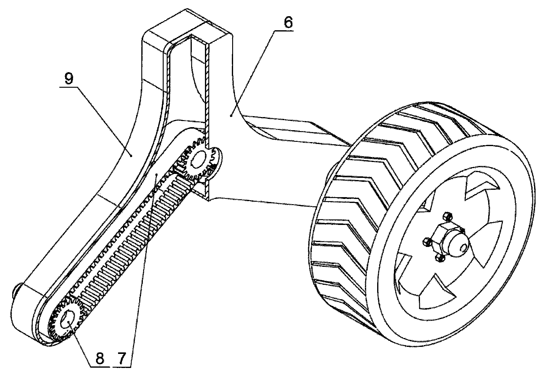 Self pretightening buffering herringbone forest wheel disc