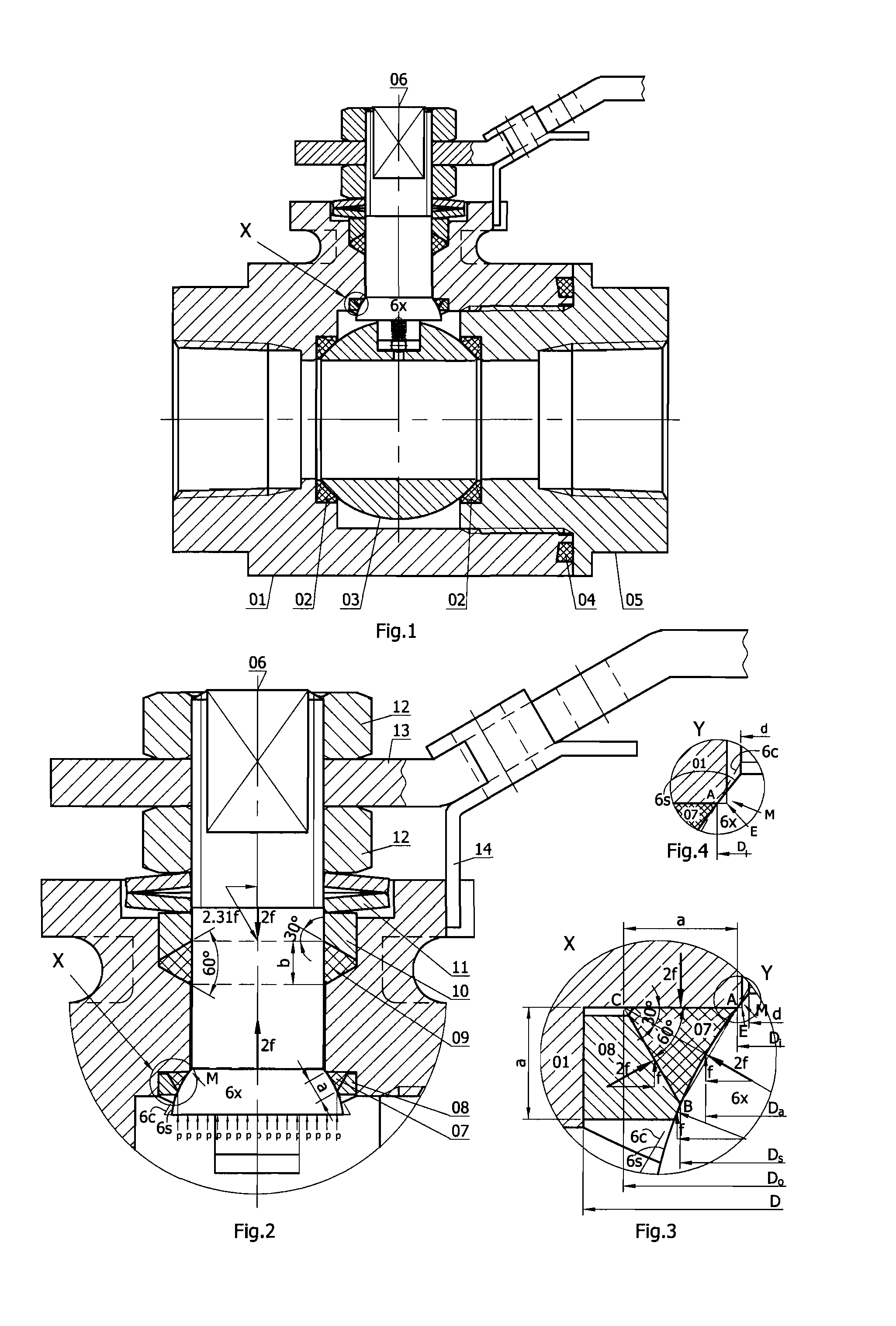 Stem shoulder seal with double rings and an assembly of independent dual stem seals