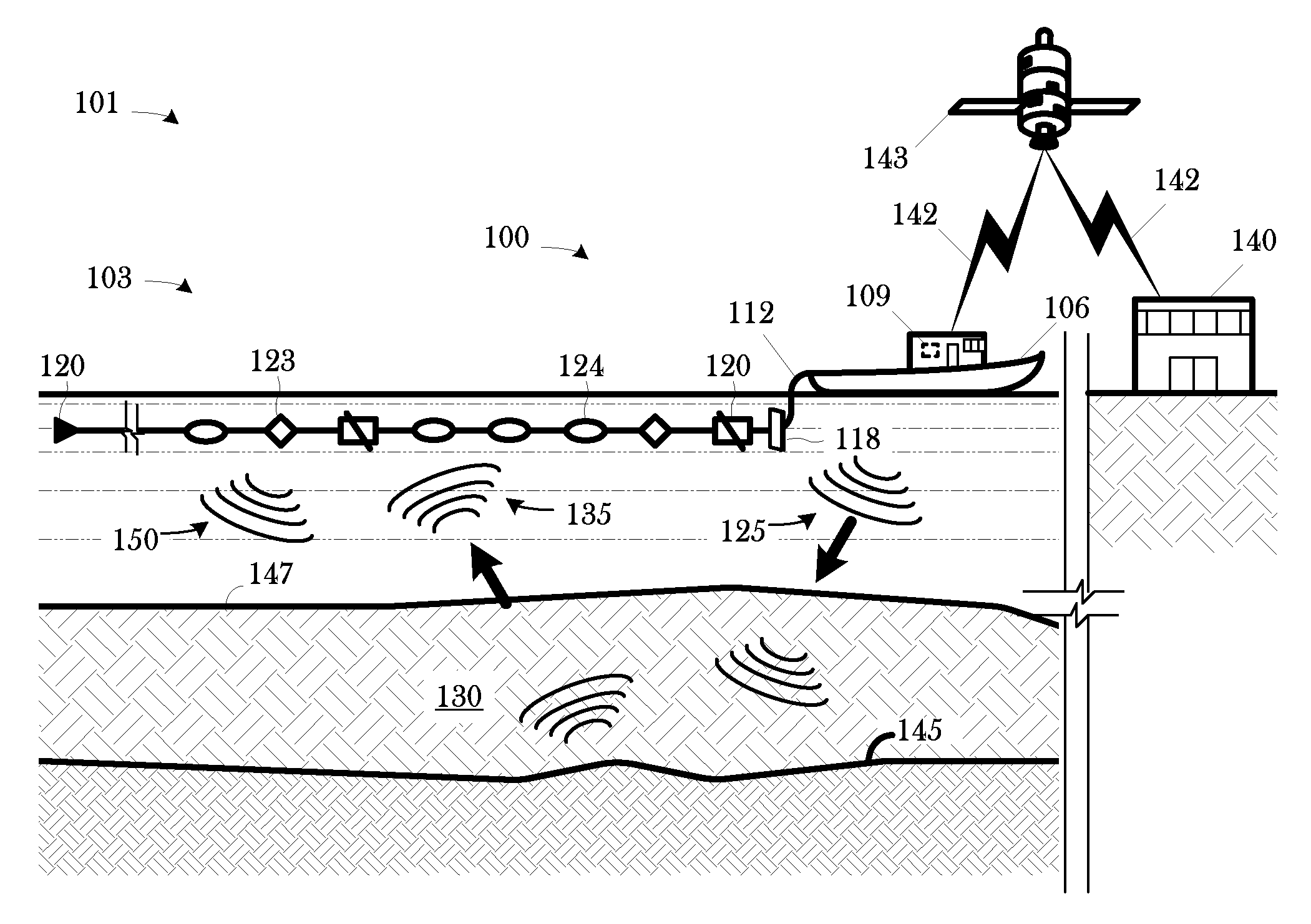 Wide tow enabled by multicomponent marine seismic cable