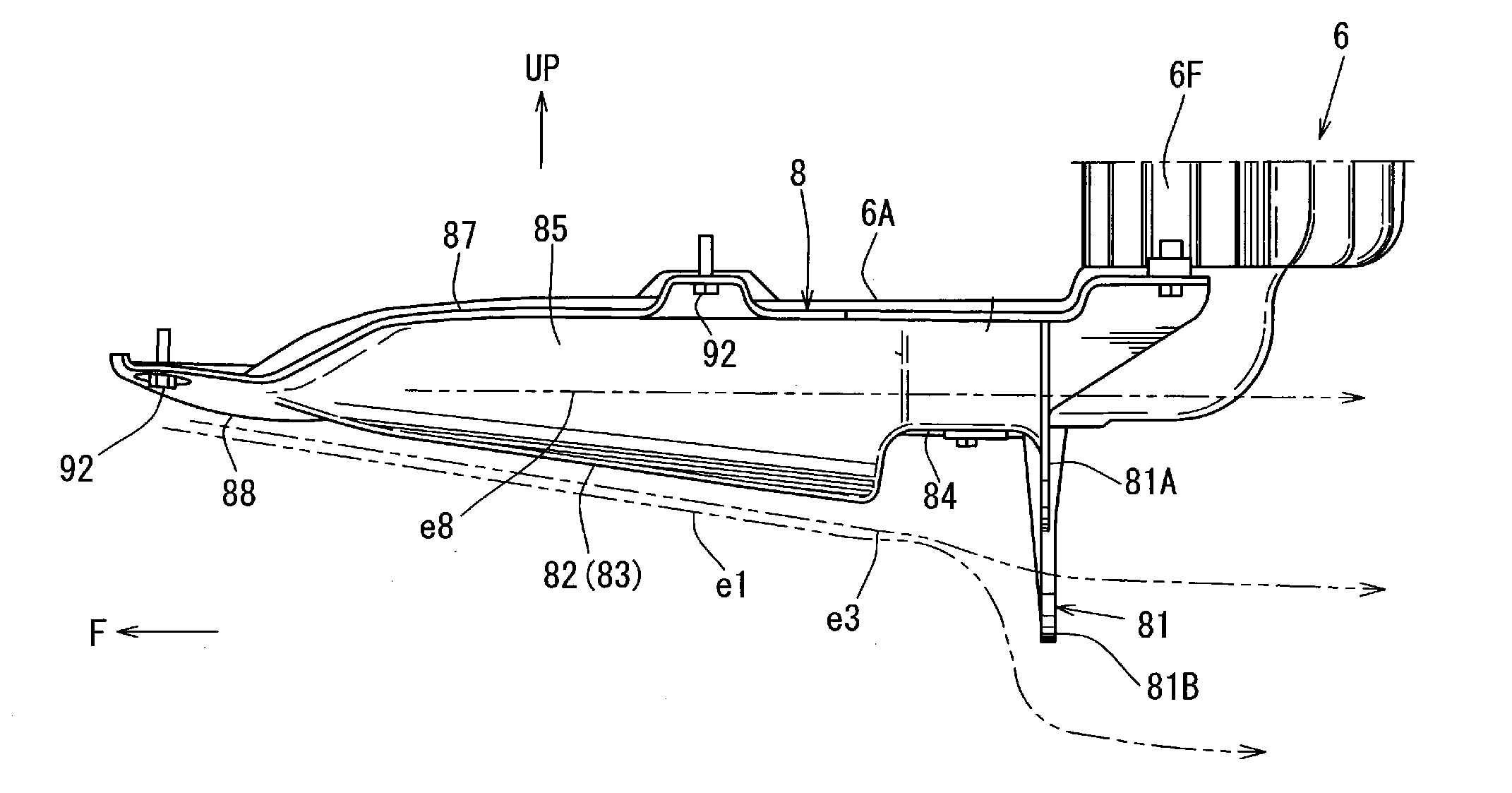 Underfloor structure of automotive vehicle