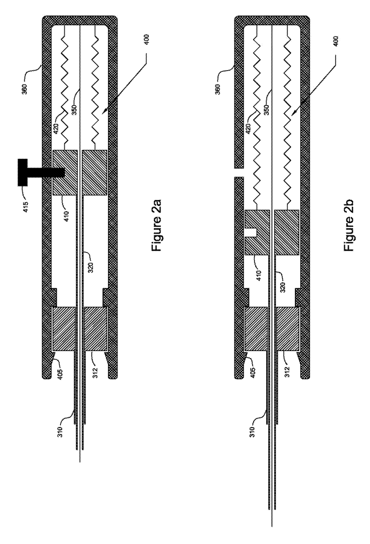 Vasculature closure devices and automatic deployment systems