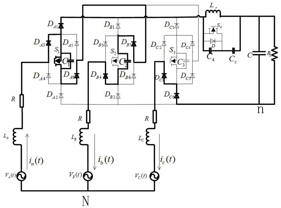 A Three-Phase Three-Switch Two-Level Rectifier Based on Zero-Voltage Soft Switching