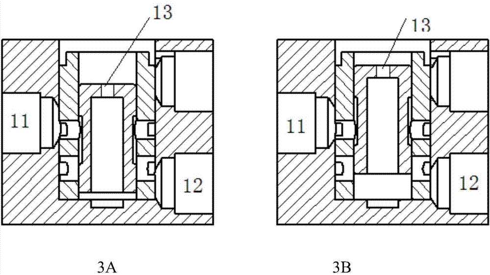 Two-position three-way valve and vibration isolation system with same