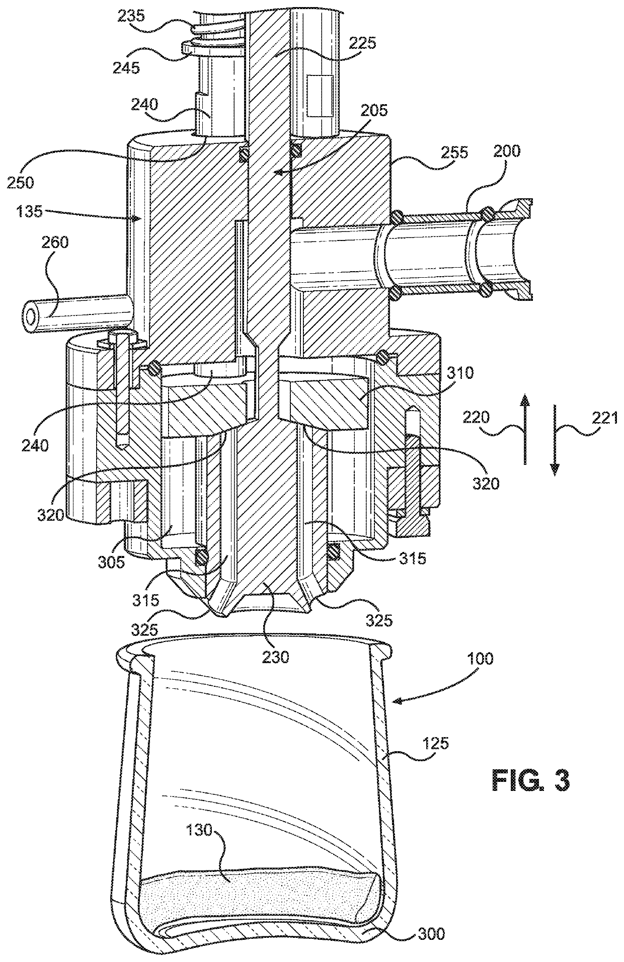 Apparatus and method for filling a container