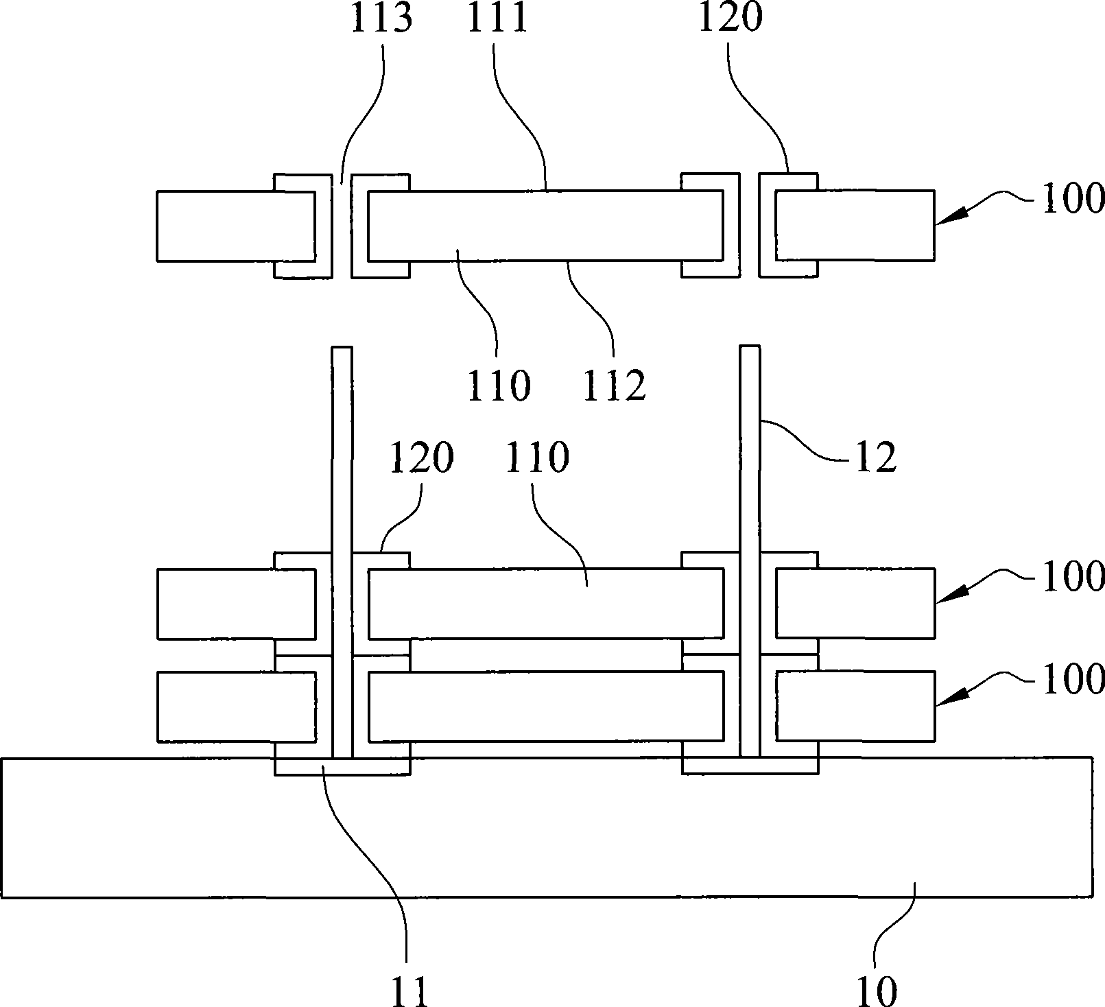 Structure of semiconductor chip with silicon through hole and stacking assembly thereof