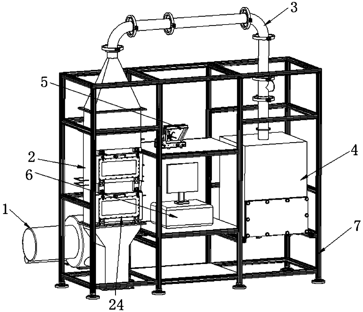 Performance test system for air filter