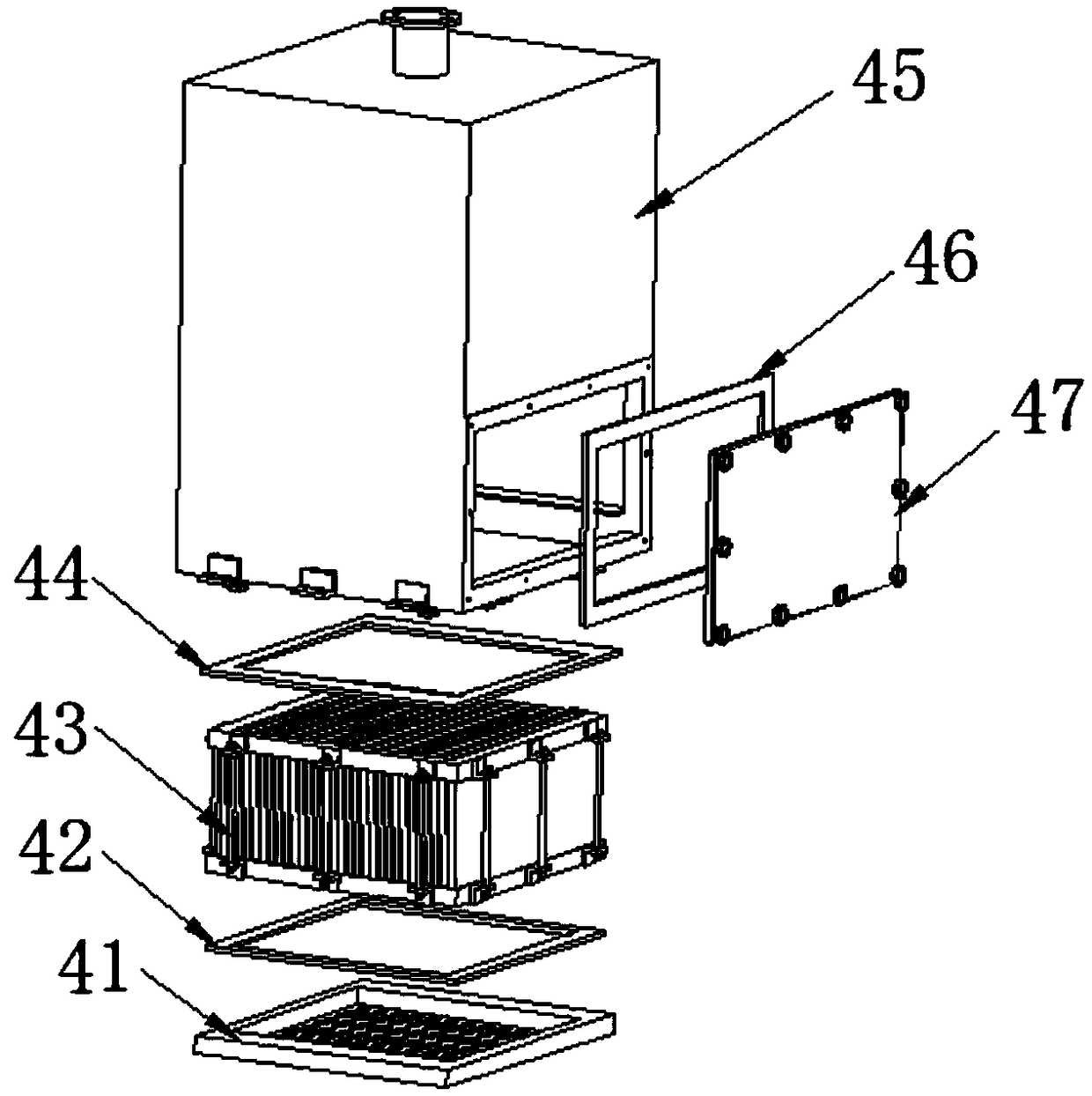 Performance test system for air filter