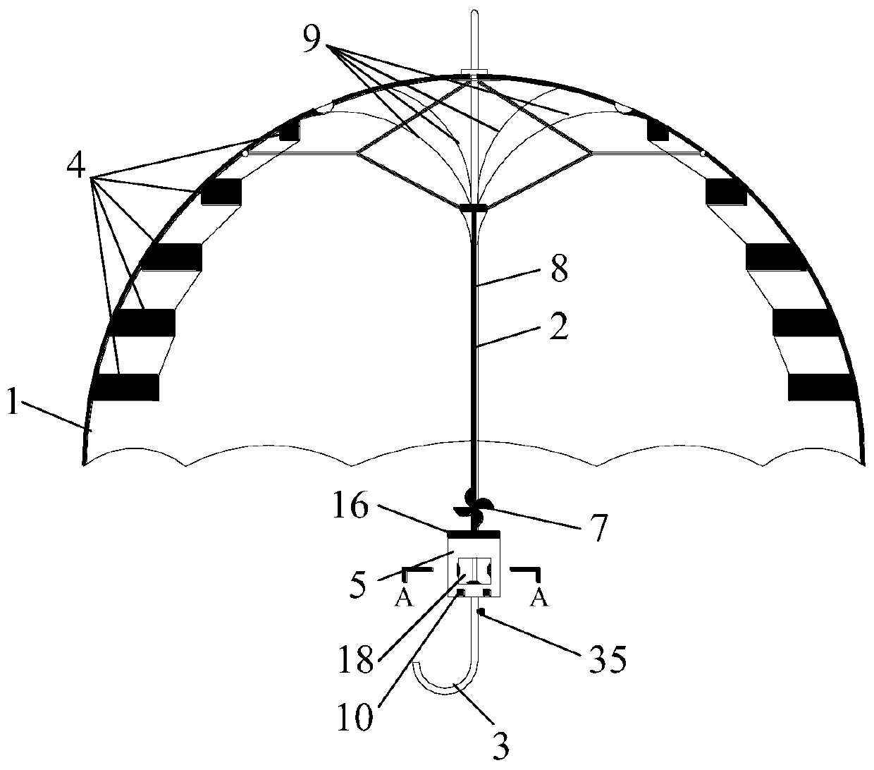 Multifunctional solar parasol