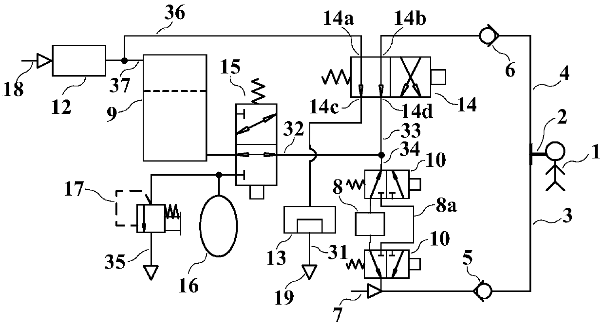 Anesthesia machine respiratory system and anesthesia machine