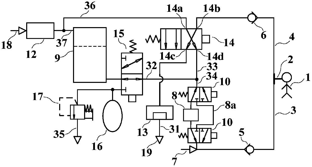 Anesthesia machine respiratory system and anesthesia machine