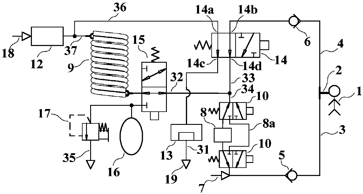 Anesthesia machine respiratory system and anesthesia machine